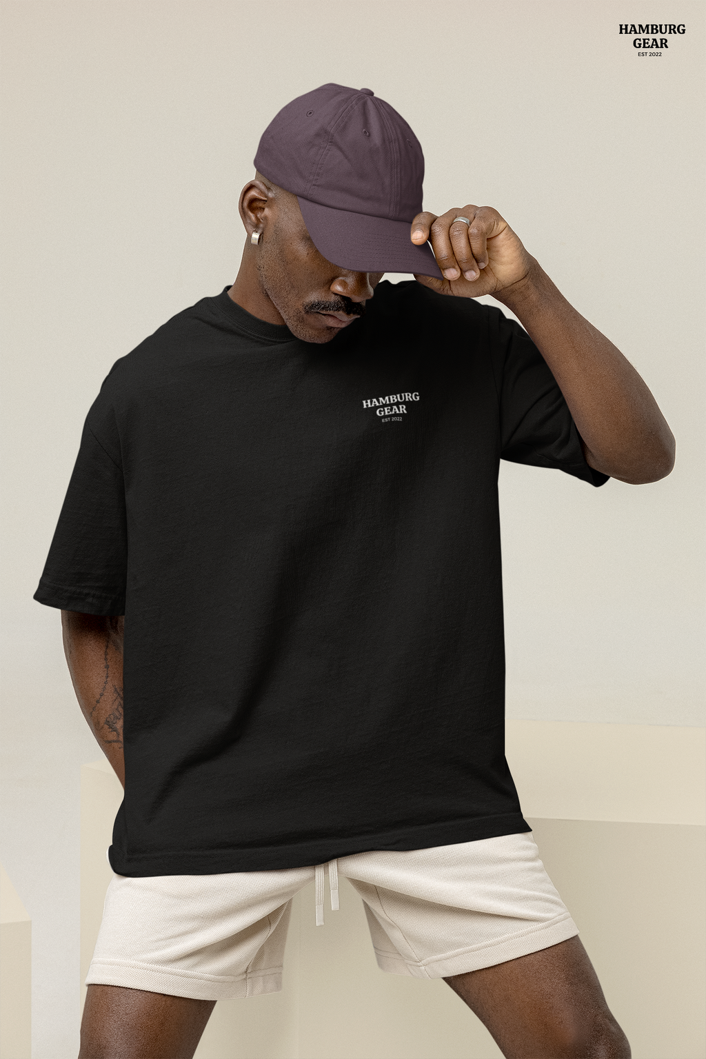 3-Hamburg Gear-Good Vibes Oversized Tee