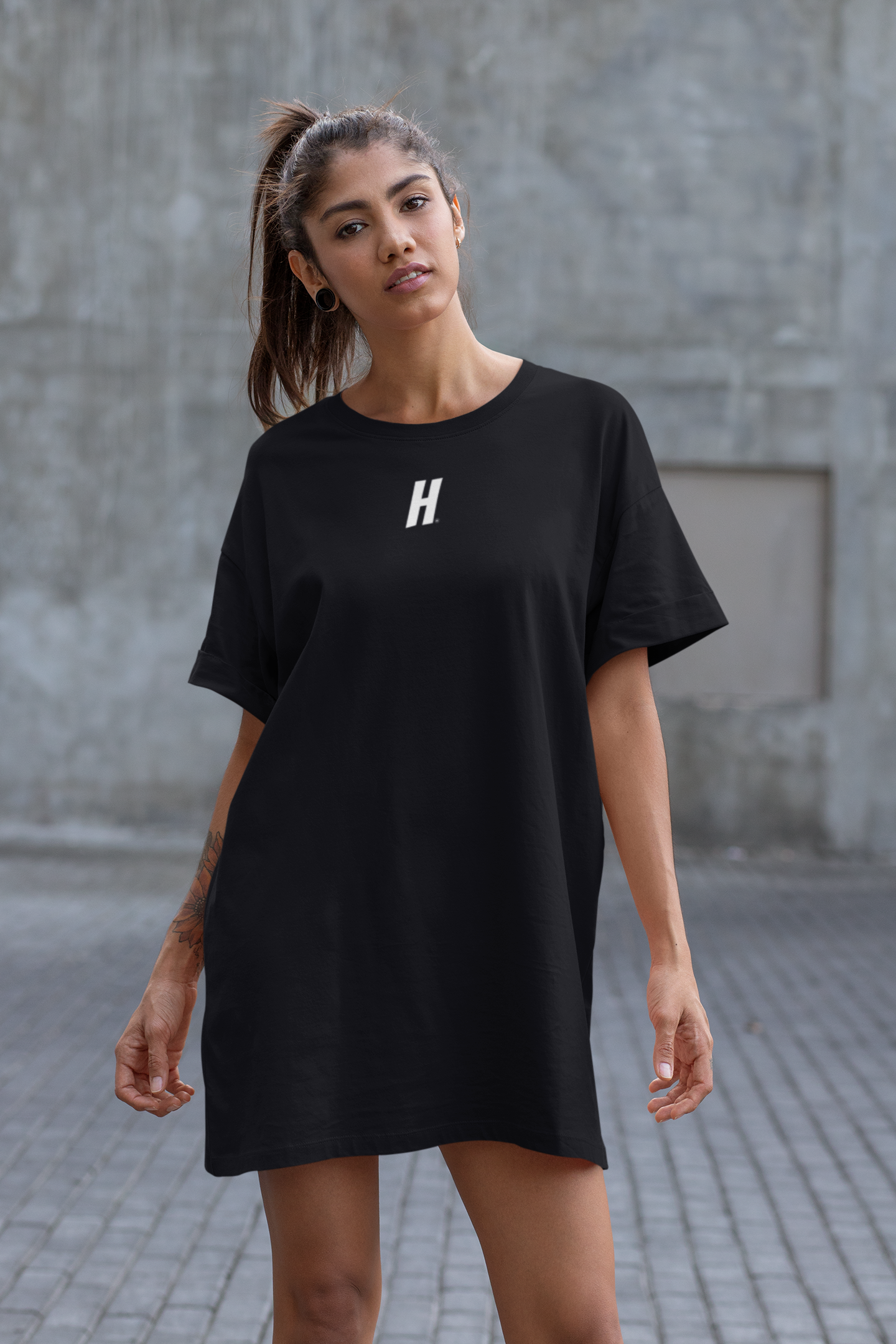 HAM Gear - Organic Oversized Slit Tee Dress