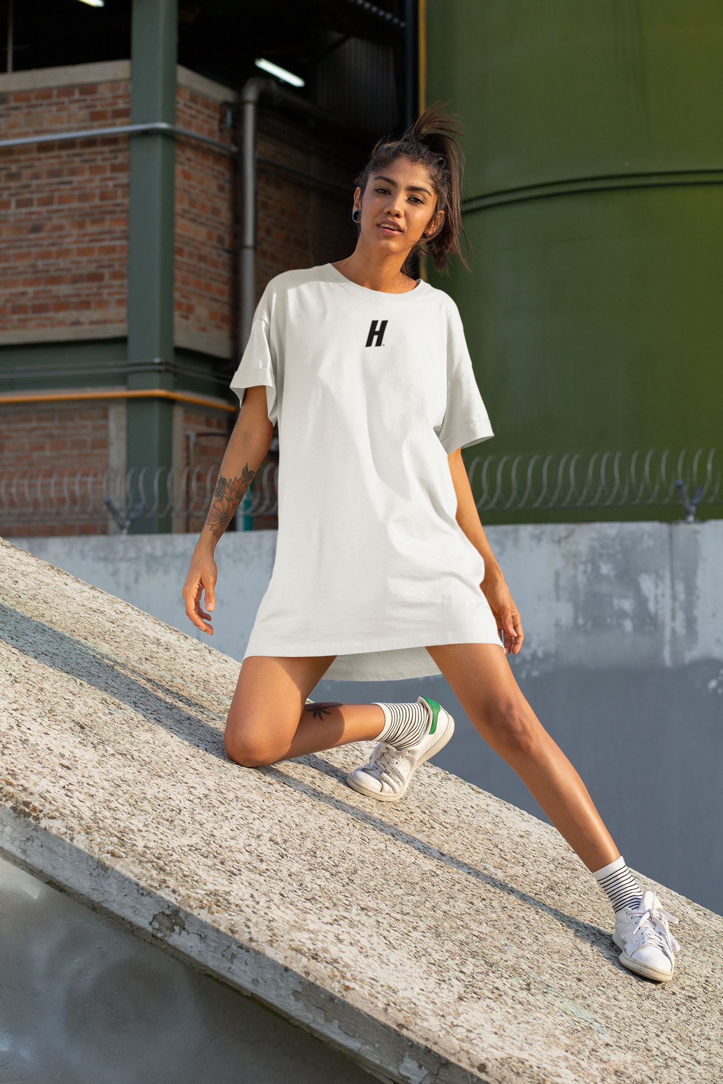 HAM Gear - Organic Oversized Slit Tee Dress